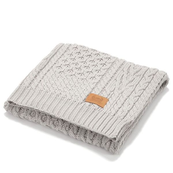 La Millou Merino羊毛針織毯85x85cm(美麗諾裸灰)